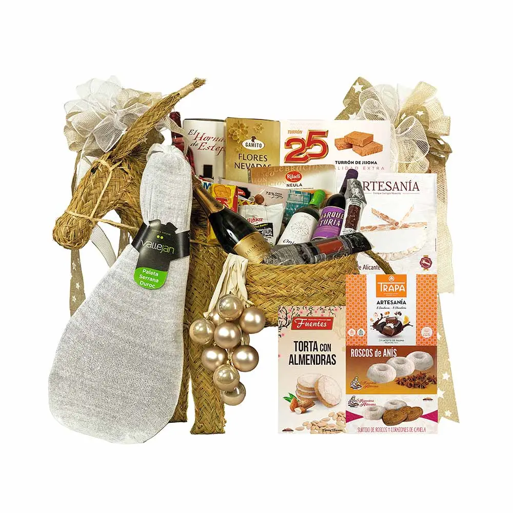 Cestas de regalo originales - burro artesano