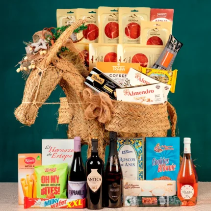 Regalo navideño original burro artesano de esparto